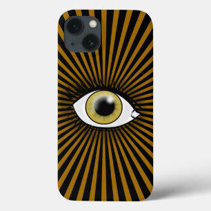 Etui iPhone 13 Œil noisette solaire
