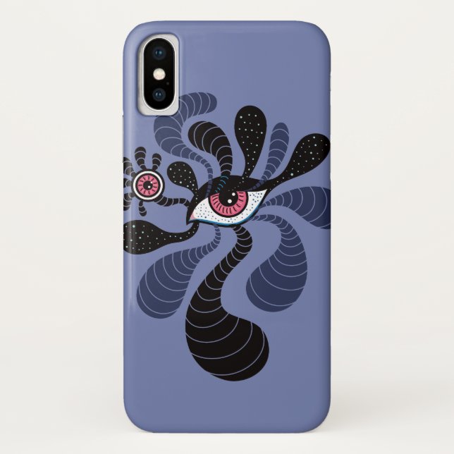 Coques Case-Mate iPhone Oeil rose déplaisant d'art hypnotique (Dos)