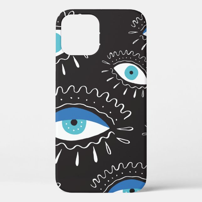 Coques Case-Mate iPhone Oeil tribal aztèque indien dessiné à la main avec  (Verso)