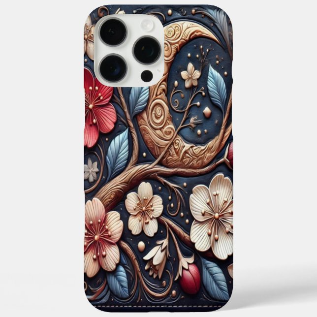 Coques Case-Mate iPhone Œuvre d'art d'arbre cerisier en fleurs (Verso)