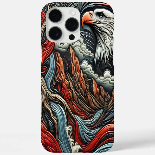 Coques Case-Mate iPhone Œuvre d'art de l'aigle de la majesté de la nature (Verso)