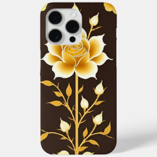 Coque Case-Mate iPhone Œuvre d'art décorative Rose encadrée dorée