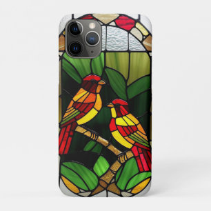 Case-Mate iPhone Case Œuvre d'art en verre coloré avec des oiseaux