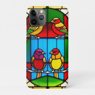 Case-Mate iPhone Case Œuvre d'art en verre coloré avec des oiseaux
