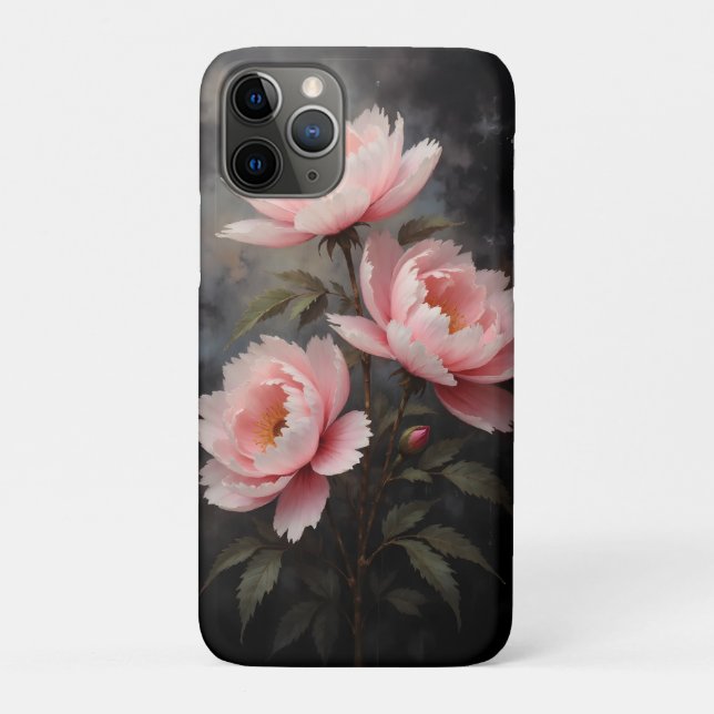 Coques Case-Mate iPhone Œuvre d'art florale de pivoine (Dos)