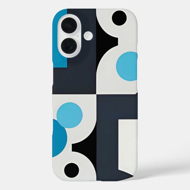 Coques Case-Mate iPhone Œuvre d'art géométrique abstrait moderne (Verso)