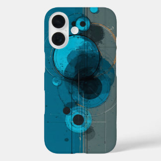 Coque Pour iPhone 16 Œuvre d'art géométrique abstraite