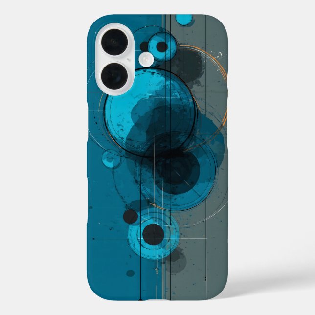 Coques Case-Mate iPhone Œuvre d'art géométrique abstraite (Verso)
