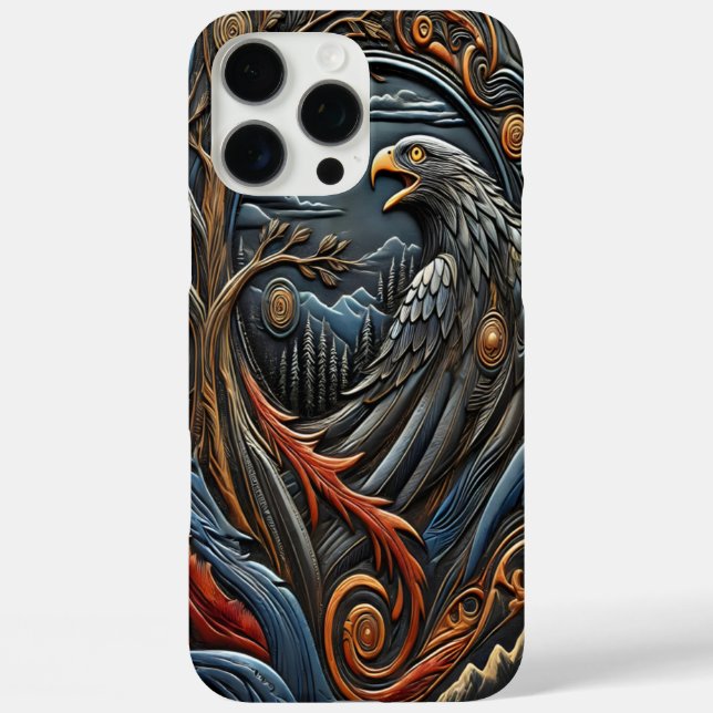 Coques Case-Mate iPhone Œuvre d'art inspirée de l'aigle faunique (Verso)