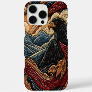 Coque iPhone 16 Pro Max Œuvre d'art panoramique Aigle Majestueux