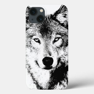iPhone 13 Case Oeuvre de loup unique de qualité