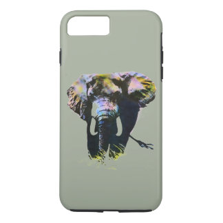 Coque Case-Mate iPhone Oeuvre d'éléphant sur Arrière - plan gris