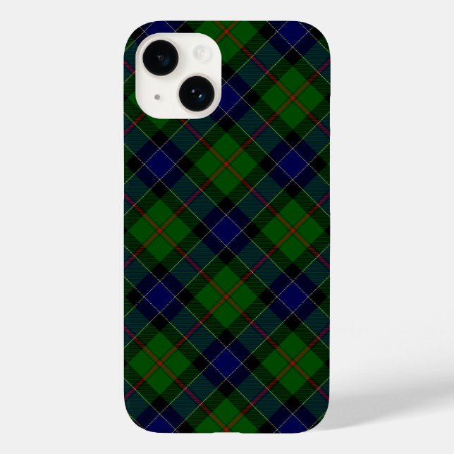 Coques Case-Mate iPhone Ogilvie tartan bleu vert plaid (Verso)