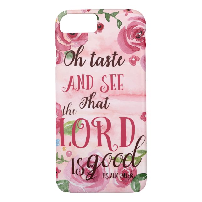Coques Case-Mate iPhone Oh Goûtez Et Voyez Que Le Seigneur Est Bon Psaume  (Dos)