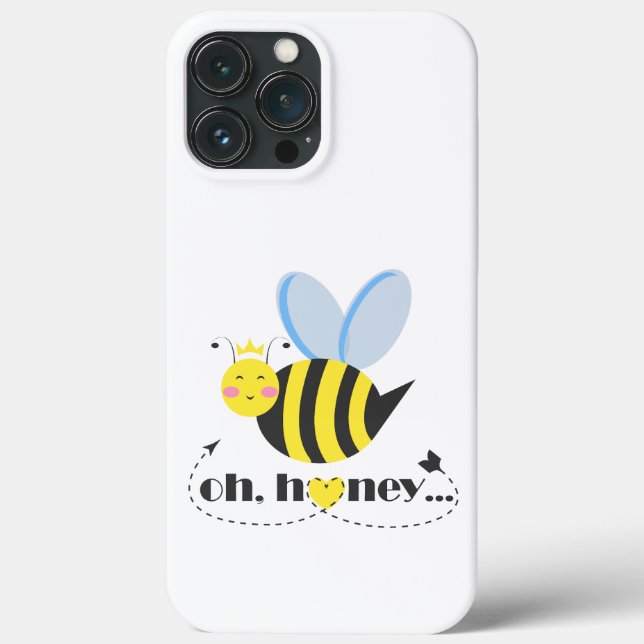 Coques Case-Mate iPhone Oh Honey Valentines reine Bee caractère avec tiara (Verso)