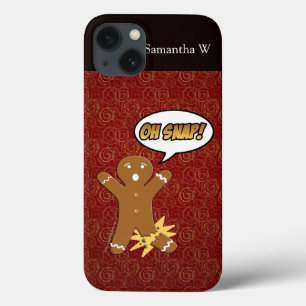 iPhone 13 Coque Oh rupture ! Bonhomme en pain d'épice drôle
