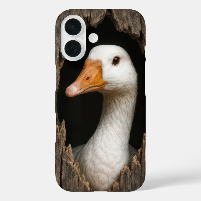 Coques Case-Mate iPhone Oie Blanche À Partir Du Trou En Bois Déchiré (Verso)