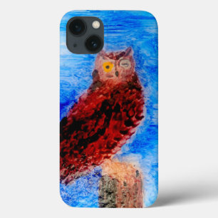 Coques Pour iPhone Oiseau Art Drôle Chouette