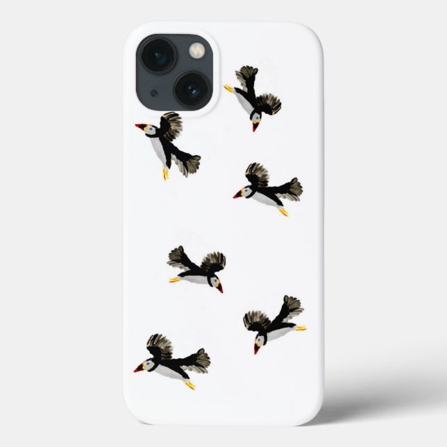 Coques Case-Mate iPhone Oiseau Art Flying Puffins (Verso)