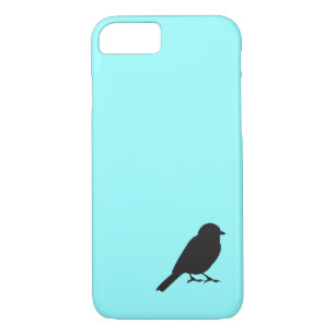 Coques Pour iPhone Oiseau bleu chic d'hirondelle de silhouette de