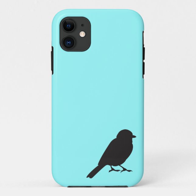 Coques Case-Mate iPhone Oiseau bleu chic d'hirondelle de silhouette de (Dos)
