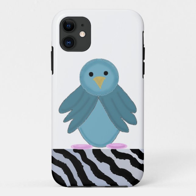 Coques Case-Mate iPhone Oiseau Bleu de Dessin Animé (Dos)