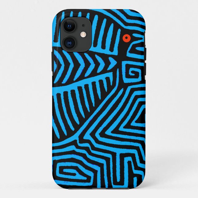 Coques Case-Mate iPhone Oiseau bleu de l'Indien Kuna (Dos)