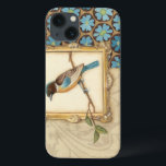 Coque Case-Mate iPhone Oiseau Brown et bleu sur une branche<br><div class="desc">Meagan Meagher est un abstrait et designer talentueux. Ce tableau contient de nombreuses couleurs neutres et vives comme le bleu turquoise,  le beige et le jaune clair. Le cadre autour de l'oiseau ajoute une touche classieuse. Customisez votre produit Zazzle préféré en utilisant cette belle image.</div>