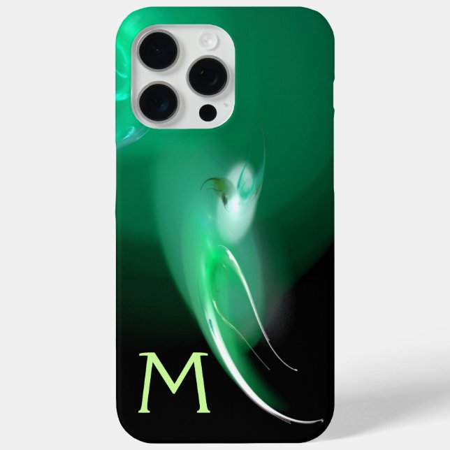 COQUES Case-Mate iPhone OISEAU CLAIR / MONOGRAMME ABSTRAIT NOIR ET VERT (Verso)