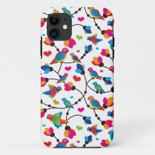 Coque iPhone 11 oiseau coloré mignon de perroquet