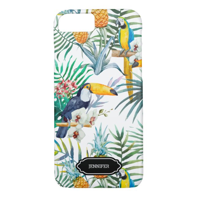Coques Case-Mate iPhone Oiseau d'ananas personnalisé (Dos)