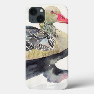 Etui iPhone Case-Mate Oiseau d'aquarelle d'aspiration de main, canard