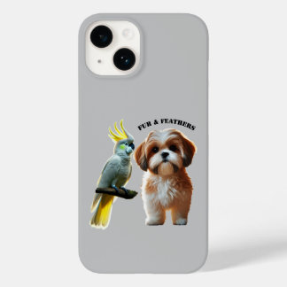 Coque Case-Mate iPhone Oiseau de chien de Chih Tzu et de Cockatoo Oiseau 