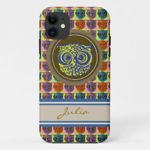 Coques Pour iPhone oiseau de chouette personnalisable