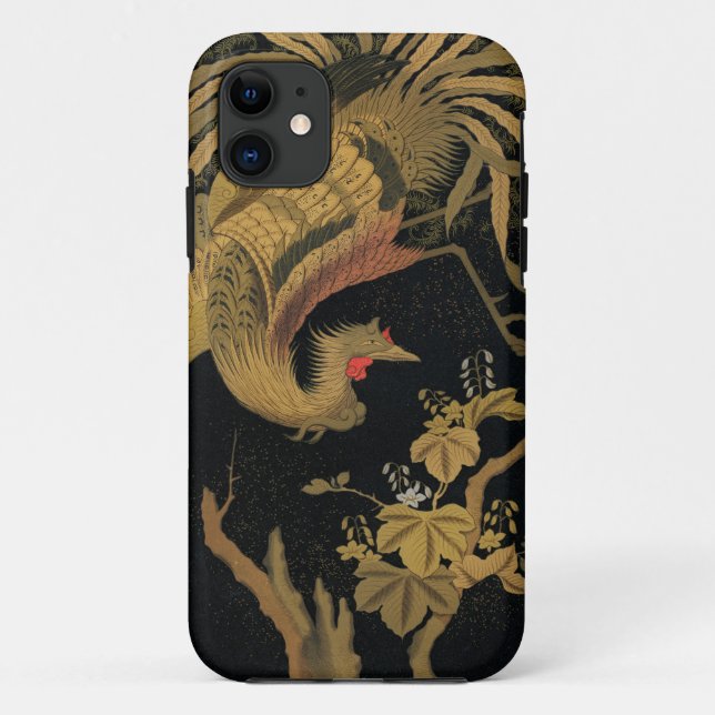 Coques Case-Mate iPhone Oiseau de coq d'or Classique japonais Antique (Dos)