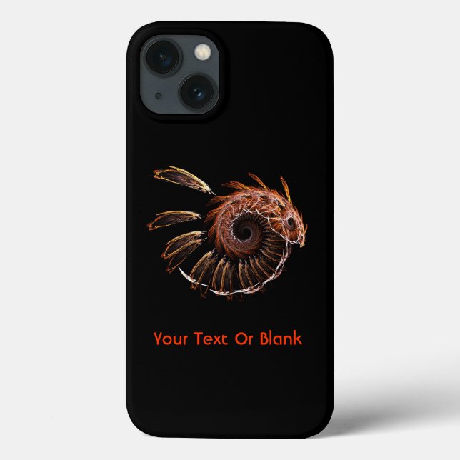 Coques Case-Mate iPhone Oiseau de feu fractal (Verso)