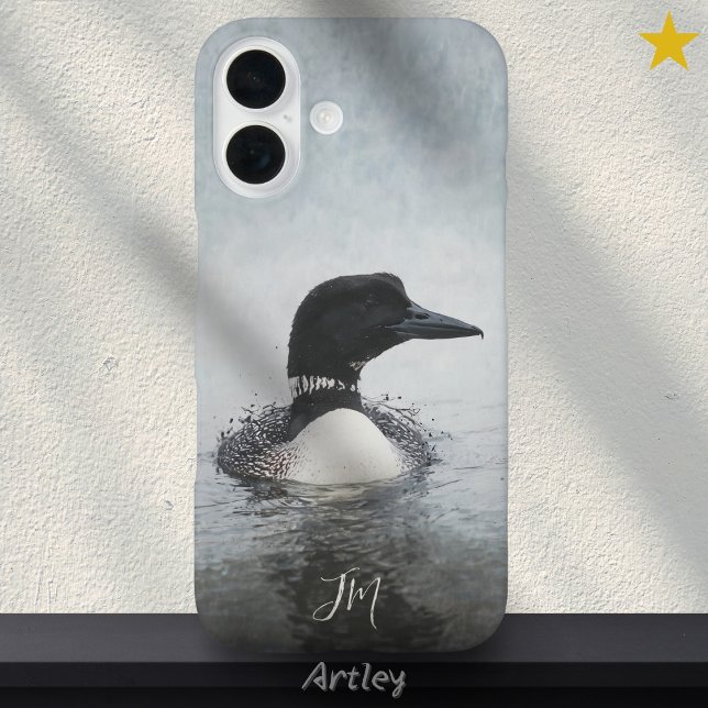 Coques Case-Mate iPhone Oiseau de plongée commun Initiales Nom personnalis (Créateur téléchargé)