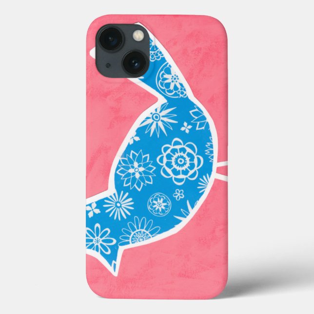 Coques Case-Mate iPhone Oiseau décoratif avec Motifs sur Arrière - plan ro (Verso)