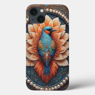 Case-Mate iPhone Case Oiseau doré dans cadre décoratif orné