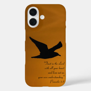 Coque Pour iPhone 16 Oiseau du ciel du coucher de soleil jaune dans la