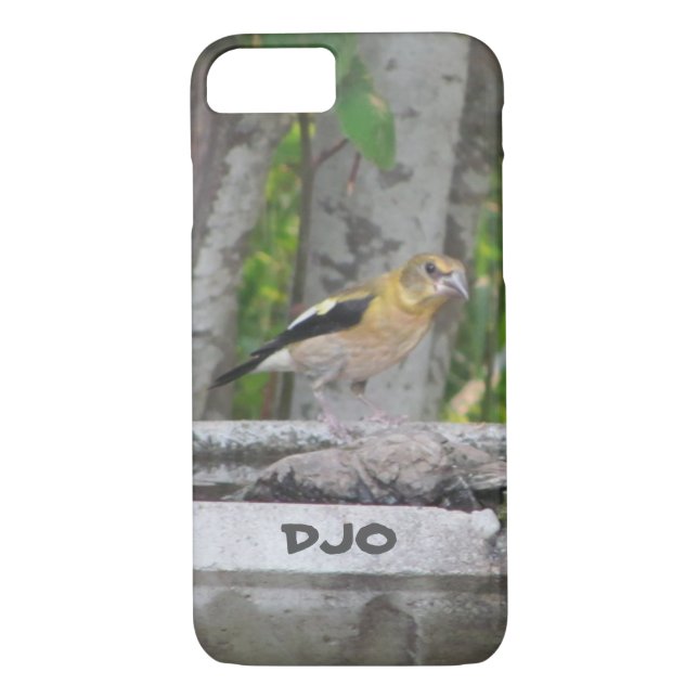 Coques Case-Mate iPhone Oiseau en colère avec vos initiales (Dos)