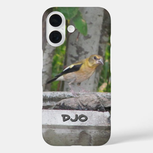 Coques Case-Mate iPhone Oiseau en colère avec vos initiales (Verso)