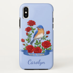 Coque Case-Mate Pour iPhone Oiseau et fleurs de l'État de New York