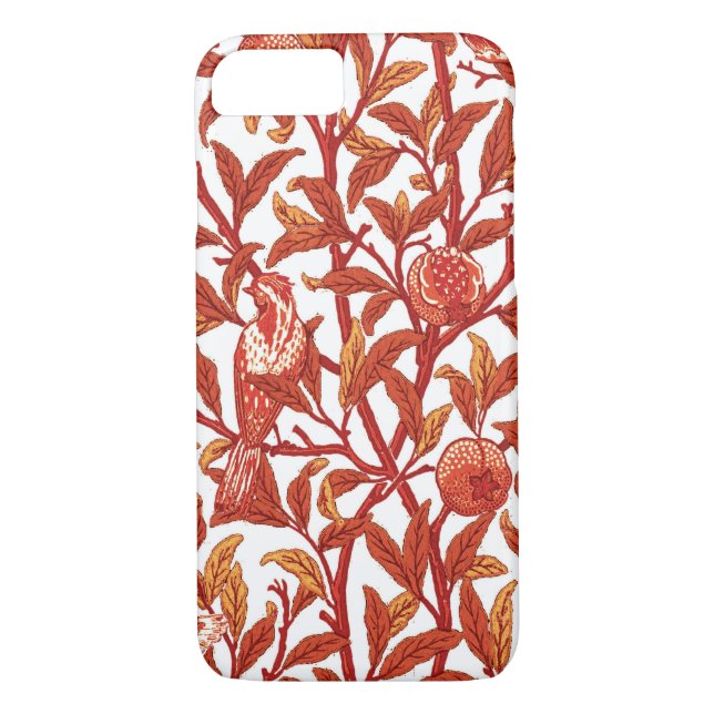 Coques Case-Mate iPhone Oiseau et grenade Art Nouveau, Mandarin Orange (Dos)