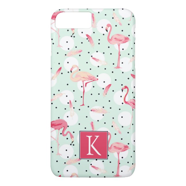 Coques Case-Mate iPhone Oiseau Flamant rose aux plumes| Ajouter votre prem (Dos)