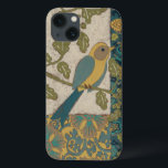 Coques Pour iPhone Oiseau jaune et bleu Turquoise perché sur une bran<br><div class="desc">Cette belle peinture d'un oiseau jaune et bleu turquoise sur une branche s'adapterait parfaitement à n'importe quel produit Zazzle. Le tableau de Chariklia Zarris,  inspiré du collage,  est composé de nombreux motifs,  fleurs et feuilles différents. Commandez aujourd'hui !</div>