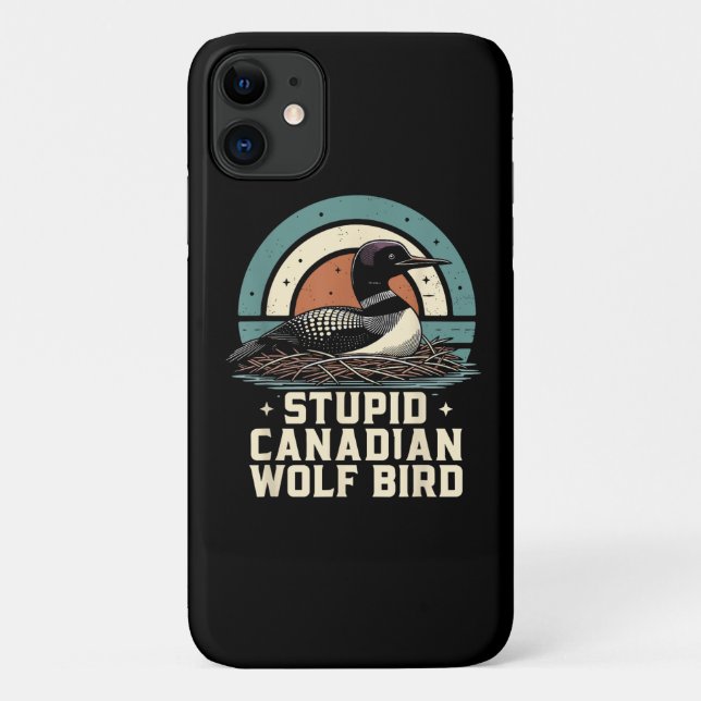 Coques Case-Mate iPhone Oiseau loup canadien stupide  (Dos)