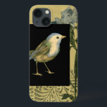 Coques Pour iPhone Oiseau sur Noir et Arrière - plan Vintage<br><div class="desc">Cette image est simple et belle à ajouter sur n'importe quel produit offert et plaira à tout amateur d'art vintage. Le carré noir met l'accent sur les couleurs de l'oiseau et de l'arrière - plan jaune. Choisissez cette oeuvre pour votre prochain produit Zazzle.</div>