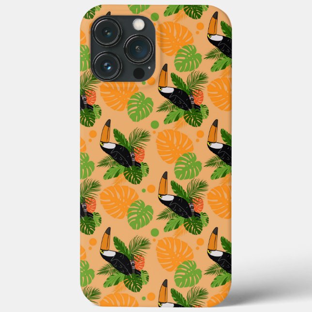 Coques Case-Mate iPhone Oiseau tropical Toucan Motif sans couture (Verso)