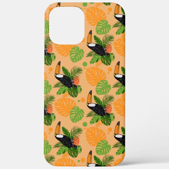 Coques Case-Mate iPhone Oiseau tropical Toucan Motif sans couture (Verso)